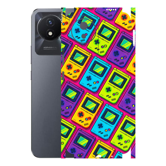 VIVO Y Series Phone Skins (All Models) - Gameboy Colourful - 3D Embossed Finish (L-266) Vivo Y02T