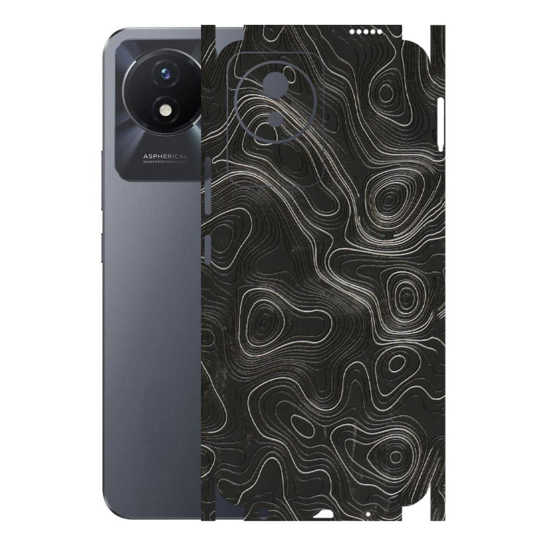 VIVO Y Series Phone Skins (All Models) - Abstract White Line Map - 3D Embossed Finish (L-269) Vivo Y02T