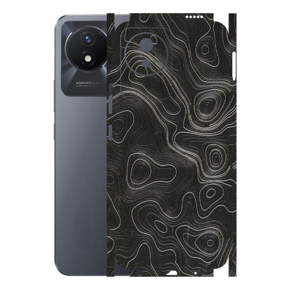 VIVO Y Series Phone Skins (All Models) - Abstract White Line Map - 3D Embossed Finish (L-269) Vivo Y02T
