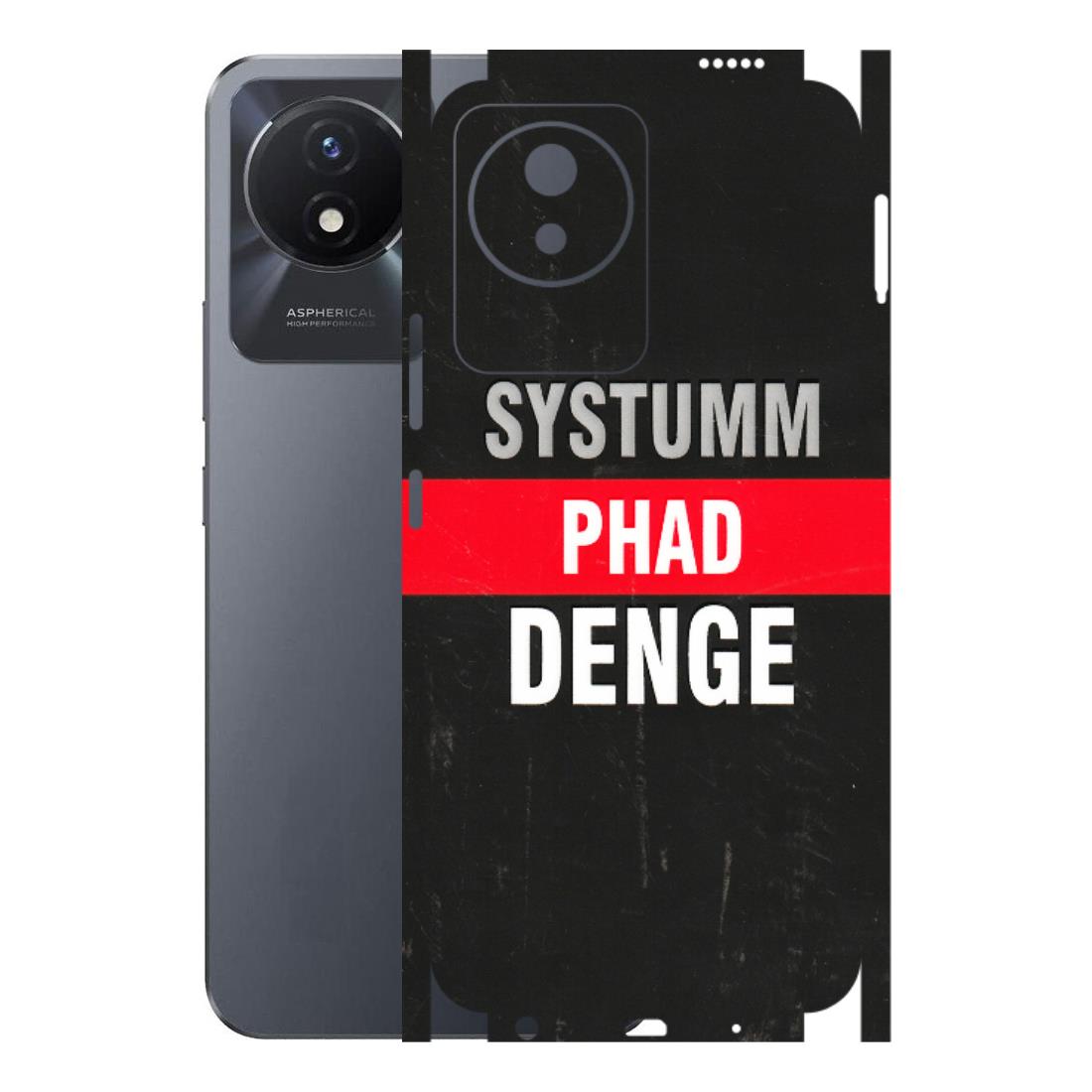 VIVO Y Series Phone Skins (All Models) - Systumm Phad Denge - 3D Embossed Finish (L-278) Vivo Y02T