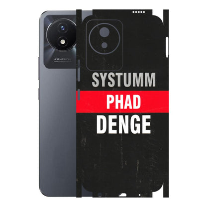 VIVO Y Series Phone Skins (All Models) - Systumm Phad Denge - 3D Embossed Finish (L-278) Vivo Y02T