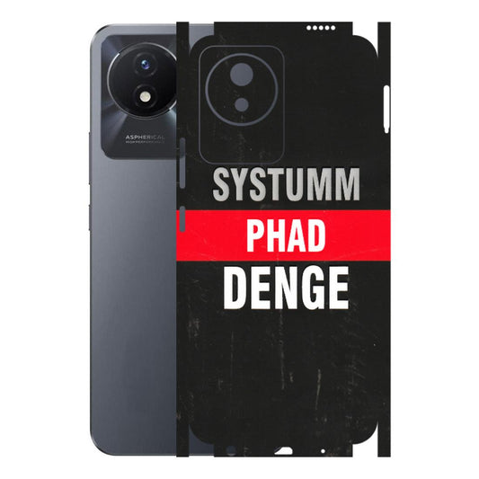 VIVO Y Series Phone Skins (All Models) - Systumm Phad Denge - 3D Embossed Finish (L-278) Vivo Y02T