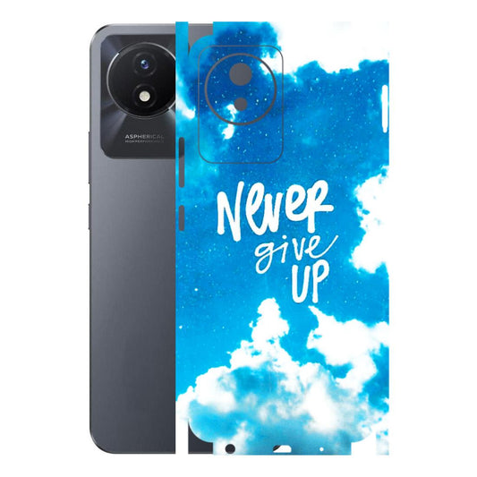 VIVO Y Series Phone Skins (All Models) - Never Give Up - 3D Embossed Finish (L-279) Vivo Y02T