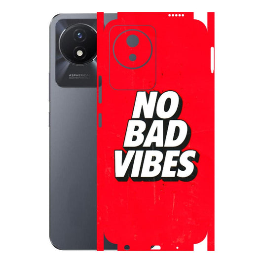 VIVO Y Series Phone Skins (All Models) - No Bad Vibes - 3D Embossed Finish (L-280) Vivo Y02T