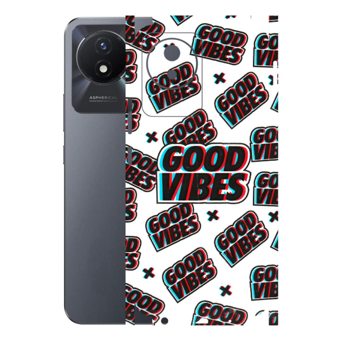 VIVO Y Series Phone Skins (All Models) - Good Vibes - 3D Embossed Finish (L-282) Vivo Y02T