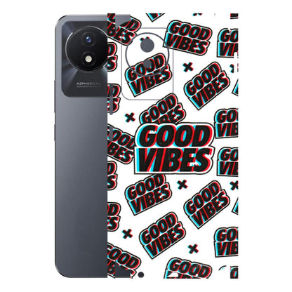 VIVO Y Series Phone Skins (All Models) - Good Vibes - 3D Embossed Finish (L-282) Vivo Y02T