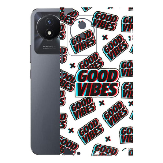 VIVO Y Series Phone Skins (All Models) - Good Vibes - 3D Embossed Finish (L-282) Vivo Y02T