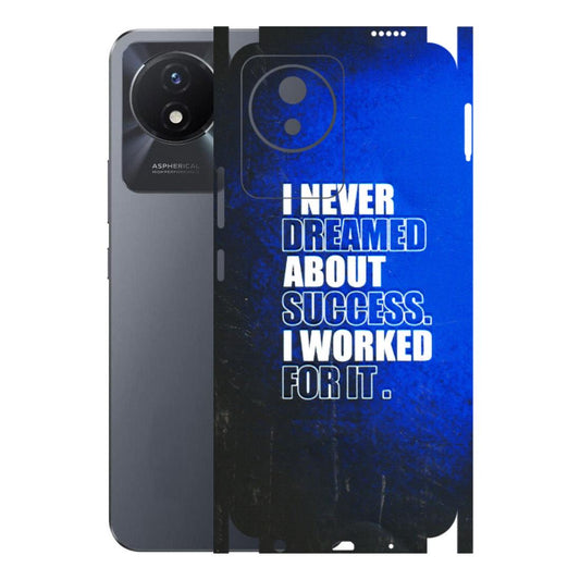VIVO Y Series Phone Skins (All Models) - I Never Dreamed About Success - 3D Embossed Finish (L-283) Vivo Y02T