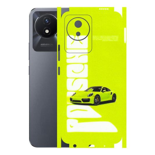 VIVO Y Series Phone Skins (All Models) - Lime Green Porche - 3D Embossed Finish (L-30) Vivo Y02T