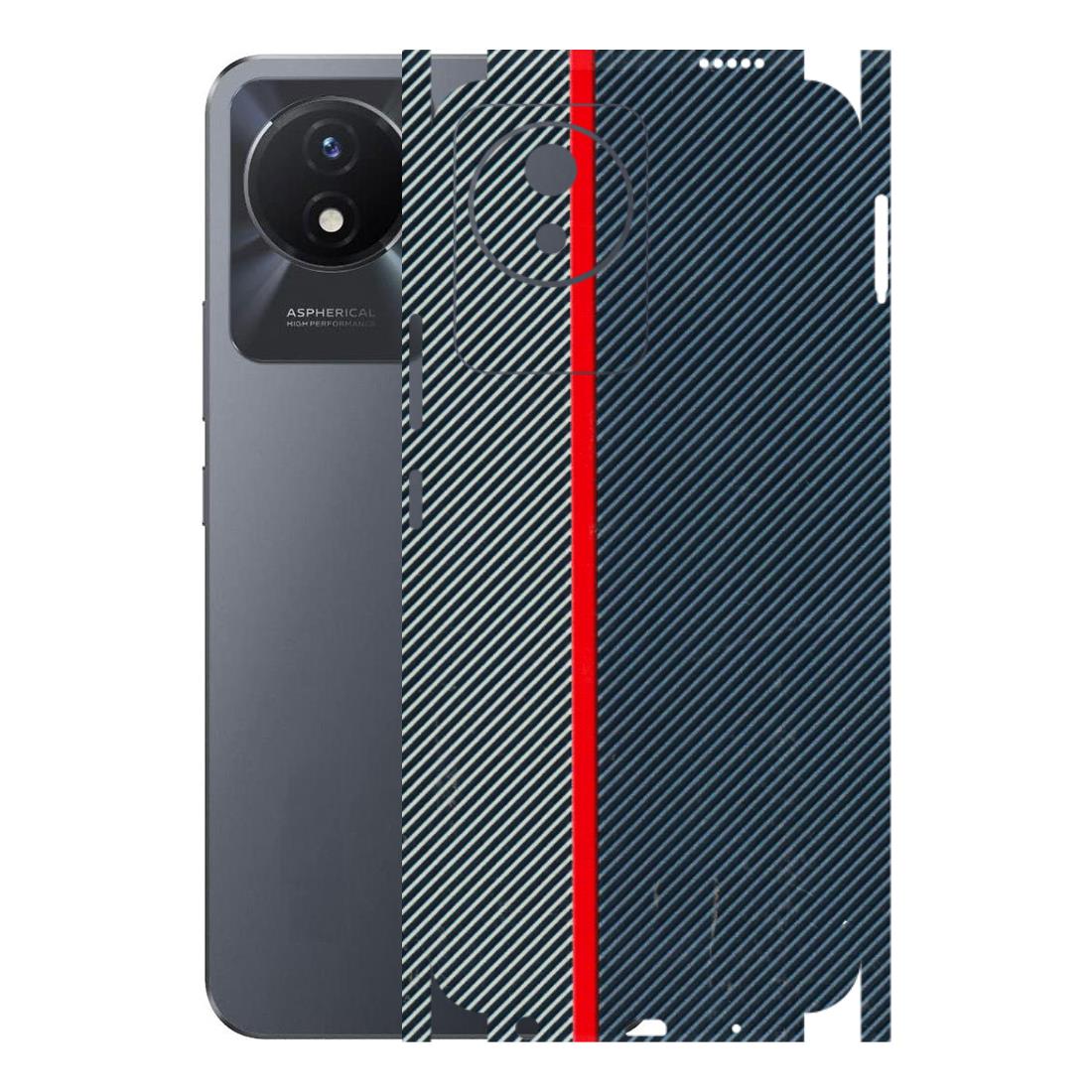 VIVO Y Series Phone Skins (All Models) - Blue Sober Lines - 3D Embossed Finish (L-305) Vivo Y02T