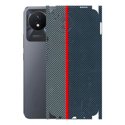 VIVO Y Series Phone Skins (All Models) - Blue Sober Lines - 3D Embossed Finish (L-305) Vivo Y02T