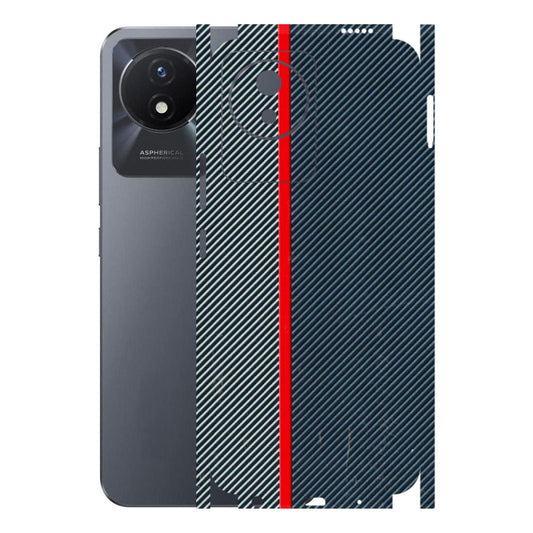 VIVO Y Series Phone Skins (All Models) - Blue Sober Lines - 3D Embossed Finish (L-305) Vivo Y02T