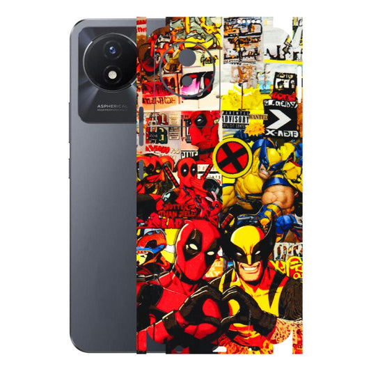 VIVO Y Series Phone Skins (All Models) - Spidy Wolverine - 3D Embossed Finish (L-310) Vivo Y02T
