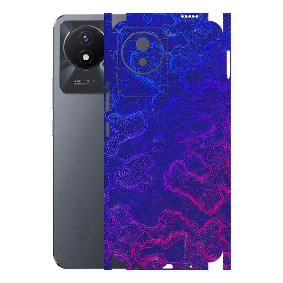 VIVO Y Series Phone Skins (All Models) - Purple Ripples Swirl - 3D Embossed Finish (L-314) Vivo Y02T
