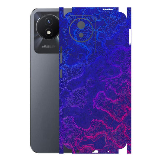 VIVO Y Series Phone Skins (All Models) - Purple Ripples Swirl - 3D Embossed Finish (L-314) Vivo Y02T