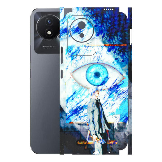 VIVO Y Series Phone Skins (All Models) - Anime Sea Blue Eye - 3D Embossed Finish (L-318) Vivo Y02T