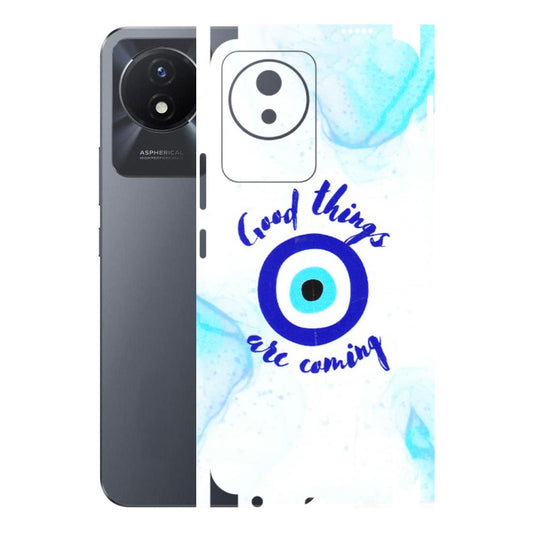 VIVO Y Series Phone Skins (All Models) - Evil Eye Good Things Are Coming - 3D Embossed Finish (L-322) Vivo Y02T