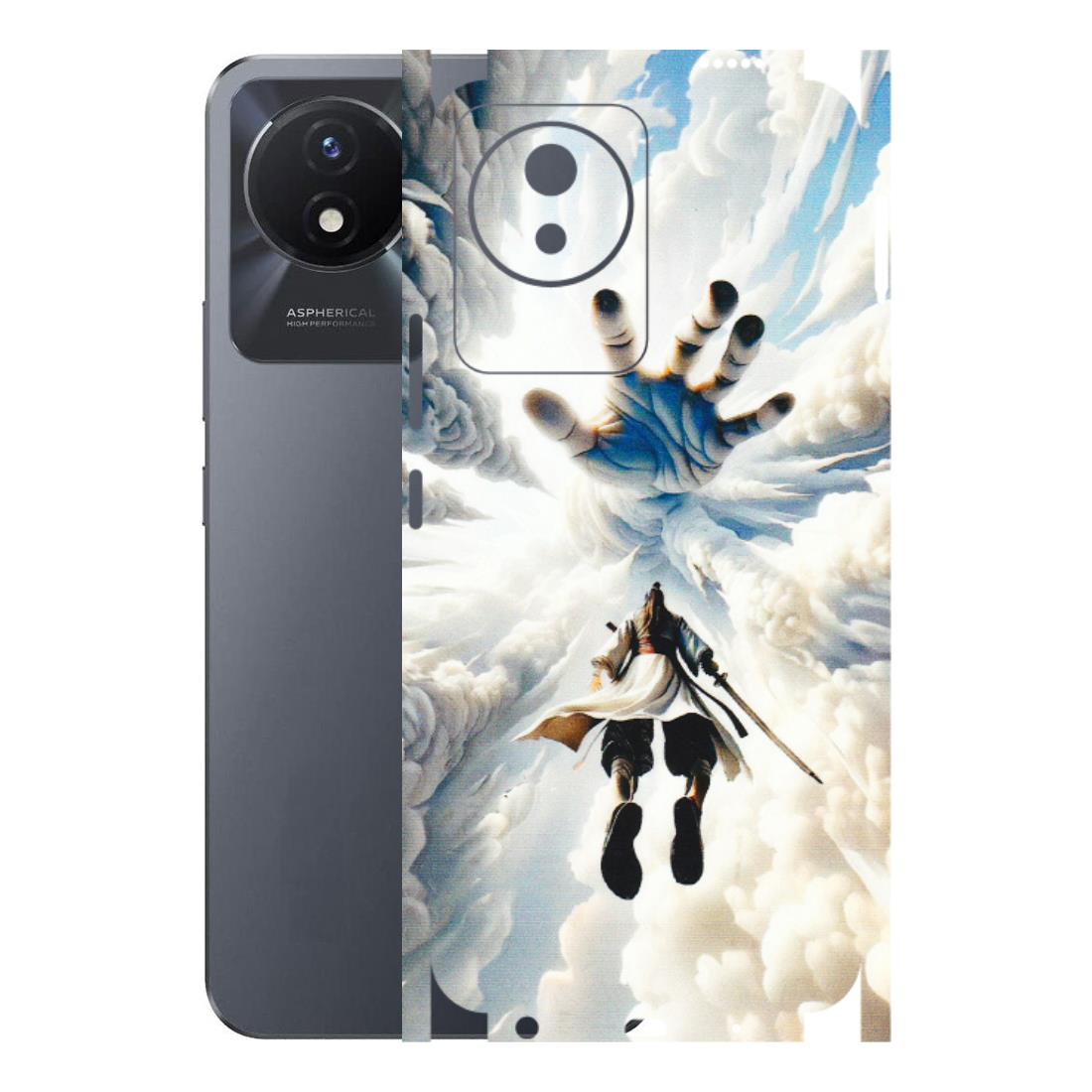 VIVO Y Series Phone Skins (All Models) - Big Hand With Monkey King - 3D Embossed Finish (L-323) Vivo Y02T