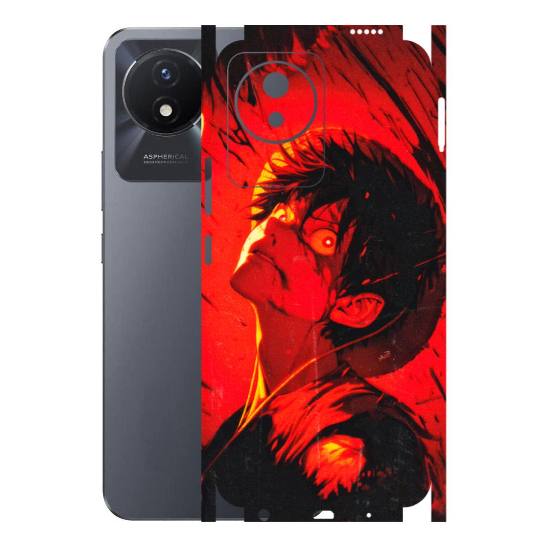 VIVO Y Series Phone Skins (All Models) - D.Luffy Power Up One Piece Anime - 3D Embossed Finish (L-326) Vivo Y02T