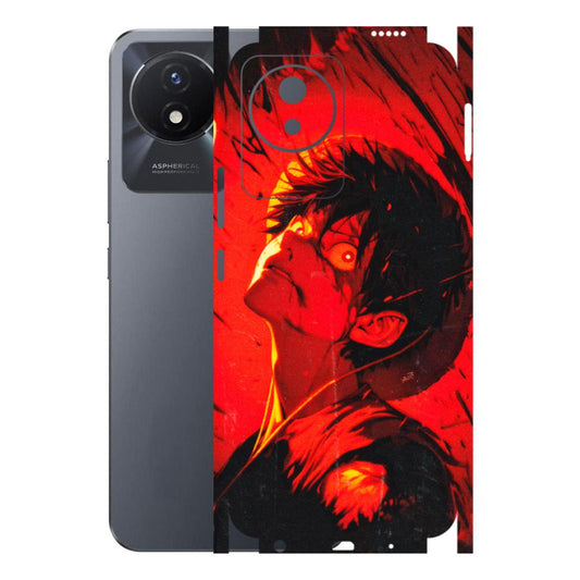 VIVO Y Series Phone Skins (All Models) - D.Luffy Power Up One Piece Anime - 3D Embossed Finish (L-326) Vivo Y02T