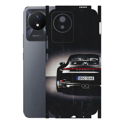 VIVO Y Series Phone Skins (All Models) - New Black Porsche GT3 - 3D Embossed Finish (L-327) Vivo Y02T