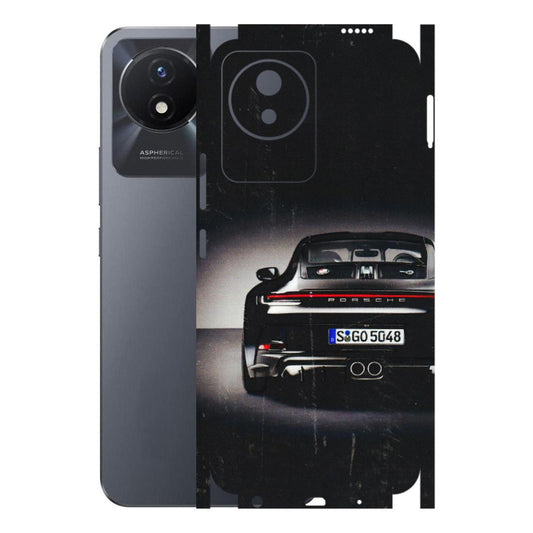 VIVO Y Series Phone Skins (All Models) - New Black Porsche GT3 - 3D Embossed Finish (L-327) Vivo Y02T