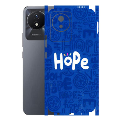 VIVO Y Series Phone Skins (All Models) - Hope Doodles Blue - 3D Embossed Finish (L-43) Vivo Y02T