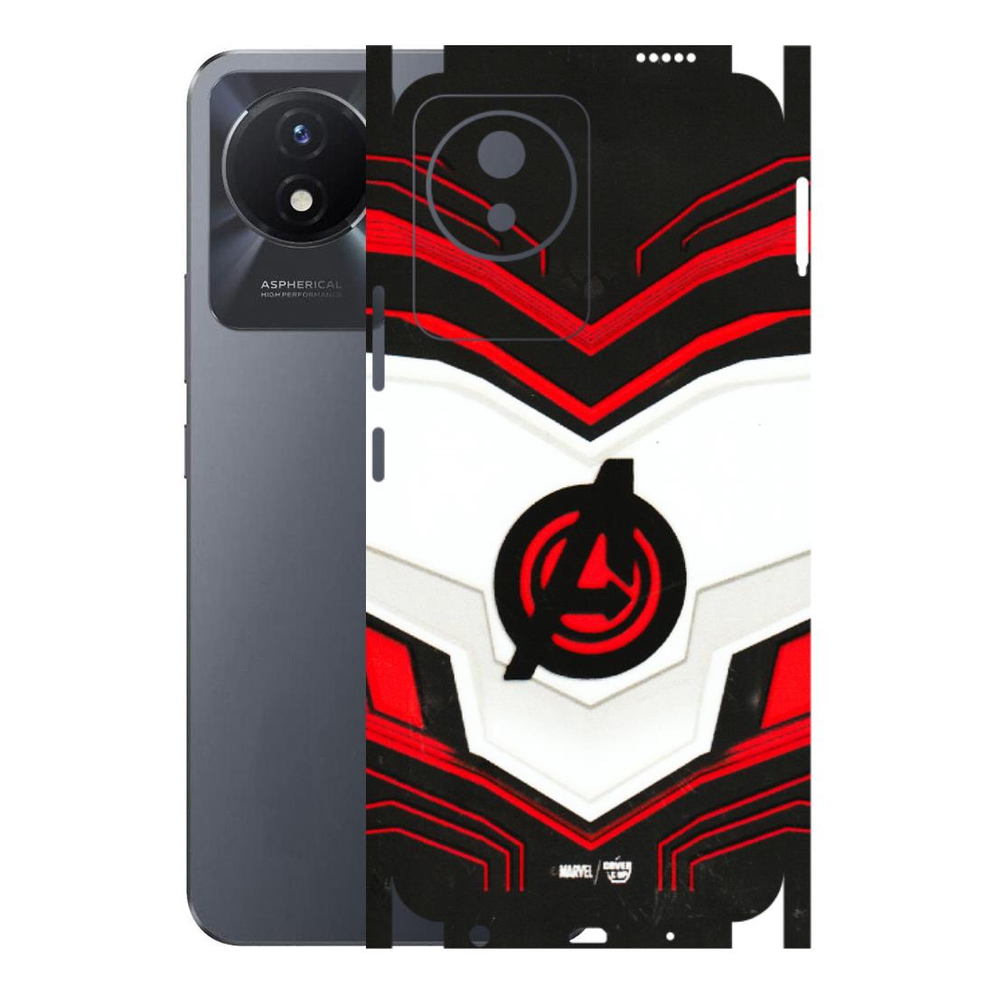 VIVO Y Series Phone Skins (All Models) - Avengers Logo - 3D Embossed Finish (L-55) Vivo Y02T