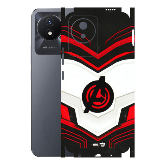 VIVO Y Series Phone Skins (All Models) - Avengers Logo - 3D Embossed Finish (L-55) Vivo Y02T