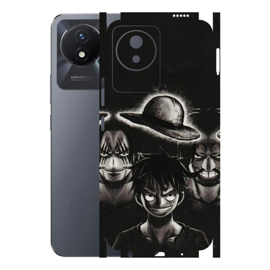 VIVO Y Series Phone Skins (All Models) - Black Luffy Hat - 3D Embossed Finish (L-57) Vivo Y02T