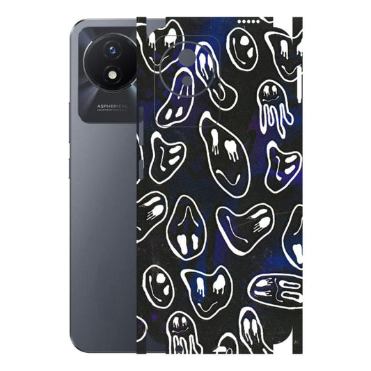 VIVO Y Series Phone Skins (All Models) - Distorted Smileys - 3D Embossed Finish (L-92) Vivo Y02T