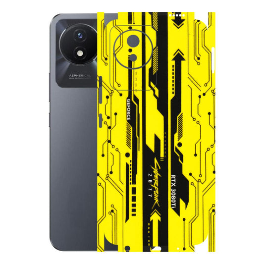 VIVO Y Series Phone Skins (All Models) - Yellow Cyberpunk - 3D Embossed Finish (L-93) Vivo Y02T