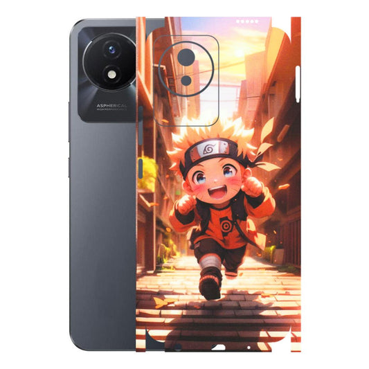VIVO Y Series Phone Skins (All Models) - Naruto Cute Toon Running - Matte Finish (M-04) Vivo Y02T