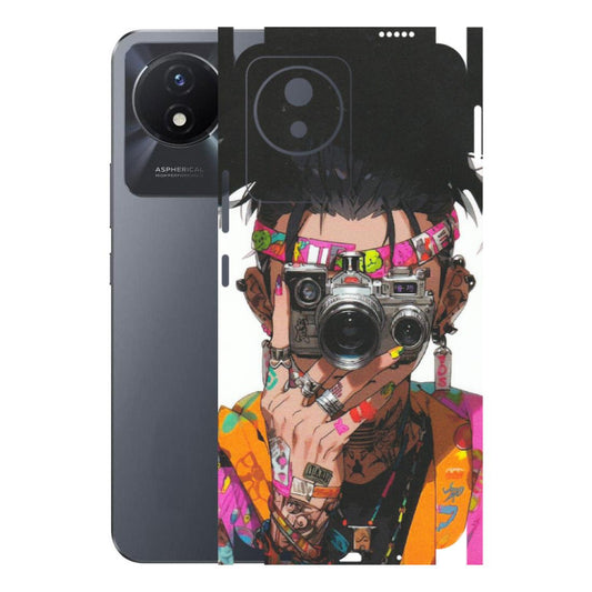VIVO Y Series Phone Skins (All Models) - Camera Lover Girl - Matte Finish (M-09) Vivo Y02T