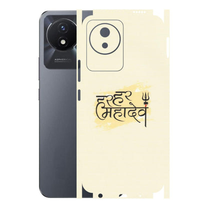 VIVO Y Series Phone Skins (All Models) - Har Har Mahadev - Matte Finish (M-10) Vivo Y02T
