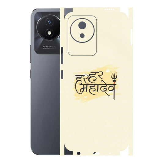 VIVO Y Series Phone Skins (All Models) - Har Har Mahadev - Matte Finish (M-10) Vivo Y02T