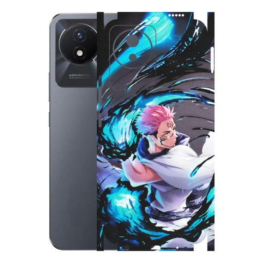 VIVO Y Series Phone Skins (All Models) - New Jujutsu Kaisen Grey Blue Anime - Matte Finish (M-127) Vivo Y02T