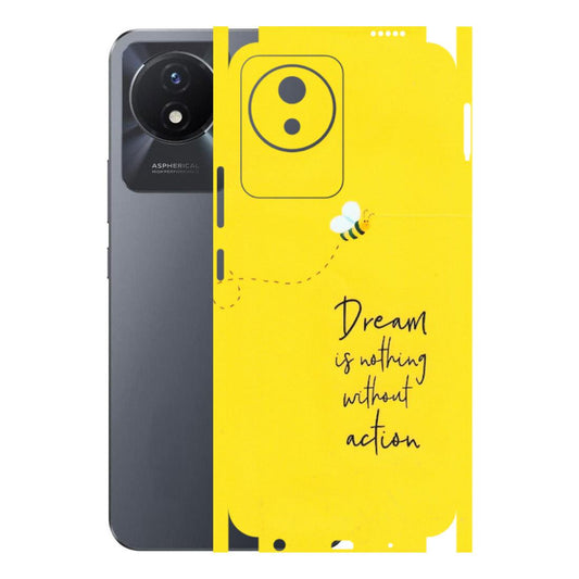 VIVO Y Series Phone Skins (All Models) - Dream Is Nothing Without Action - Matte Finish (M-138) Vivo Y02T
