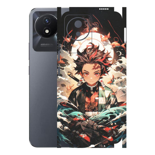 VIVO Y Series Phone Skins (All Models) - Tanjiro Demon Slayer Anime - Matte Finish (M-158) Vivo Y02T