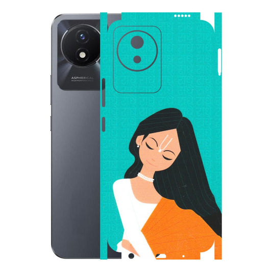 VIVO Y Series Phone Skins (All Models) - Radhe Radhe With Hindu Symbol - Matte Finish (M-164) Vivo Y02T