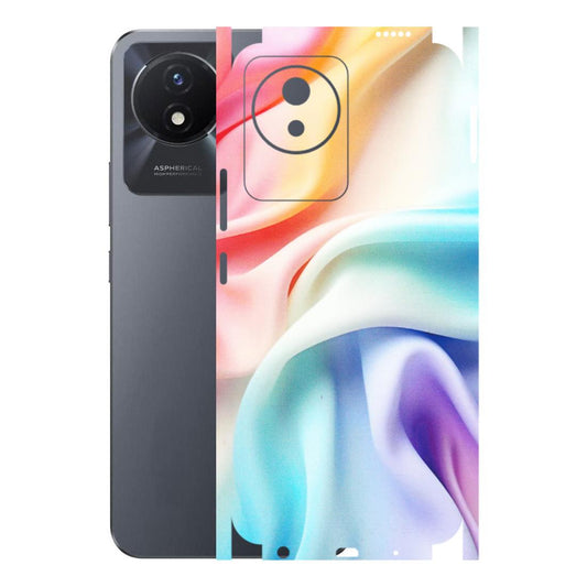 VIVO Y Series Phone Skins (All Models) - Colourful Silk Cloth - Matte Finish (M-165) Vivo Y02T