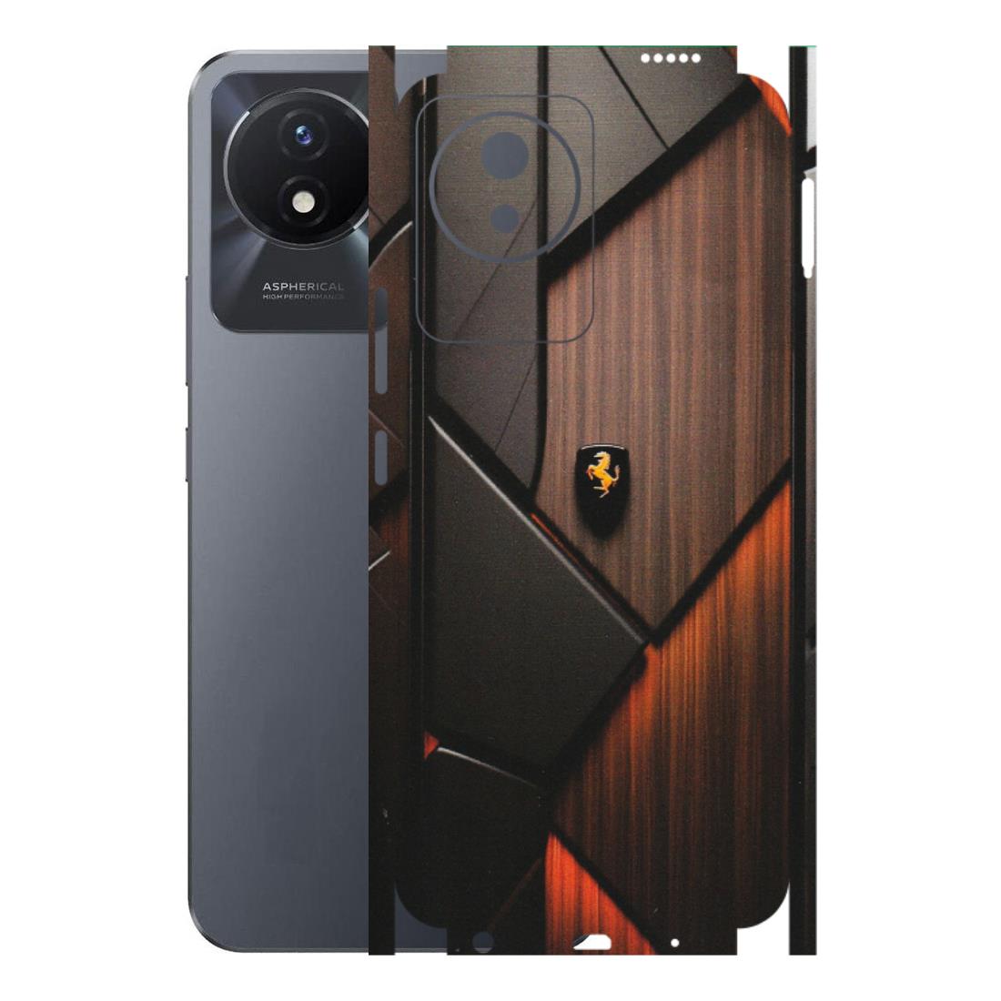 VIVO Y Series Phone Skins (All Models) - Lambo Beauty Wood Pattern Sober - Matte Finish (M-51) Vivo Y02T