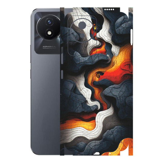 VIVO Y Series Phone Skins (All Models) - Abstract Volcanic Layers - Matte Finish (M-52) Vivo Y02T