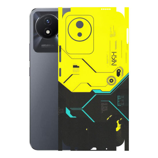 VIVO Y Series Phone Skins (All Models) - Black Yellow Technica - Matte Finish (M-53) Vivo Y02T
