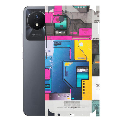 VIVO Y Series Phone Skins (All Models) - Colourfull Motherboard Internals - Matte Finish (M-55) Vivo Y02T