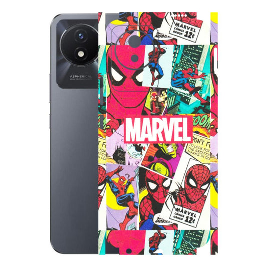 VIVO Y Series Phone Skins (All Models) - Marvel Comic Spiderman Grafitti - Matte Finish (M-72) Vivo Y02T