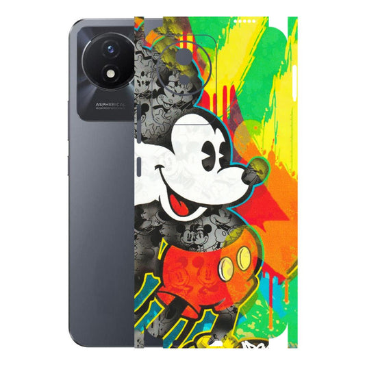 VIVO Y Series Phone Skins (All Models) - Multiple Mickey With Colourful Texture - Matte Finish (M-84) Vivo Y02T