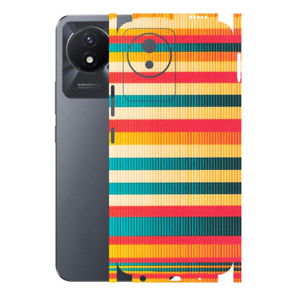 VIVO Y Series Phone Skins (All Models) - Colourful Stripes Soothing Effect - Matte Finish (M-86) Vivo Y02T