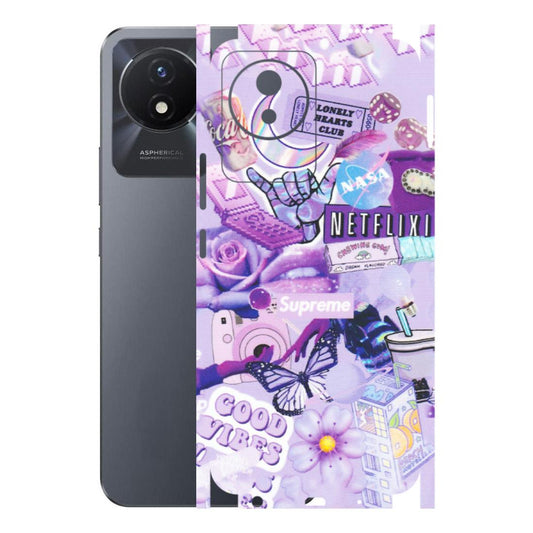 VIVO Y Series Phone Skins (All Models) - Supreme Purple Magic - Matte Finish (M-88) Vivo Y02T