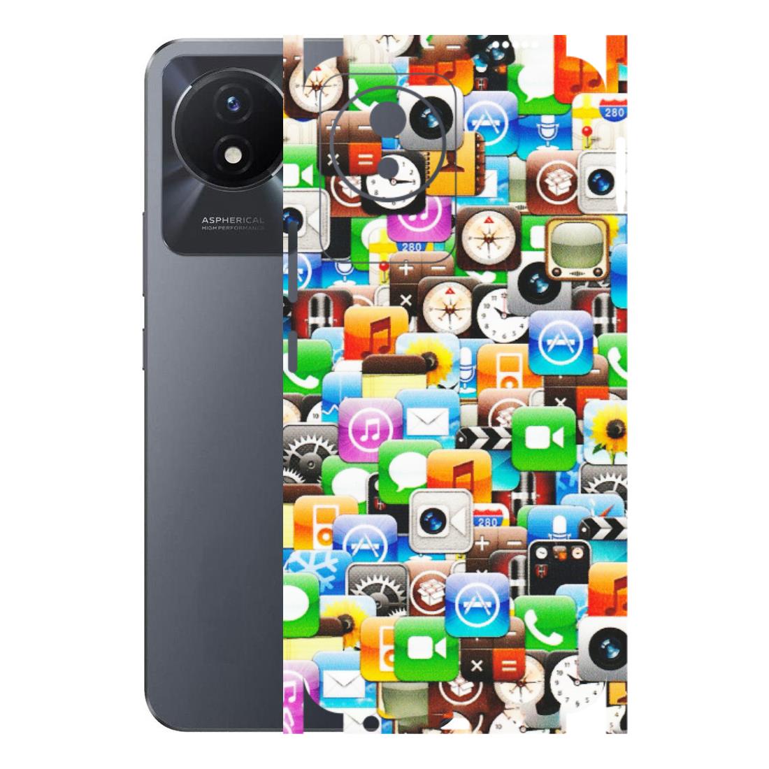 VIVO Y Series Phone Skins (All Models) - All Apple Icons - Matte Finish (M-93) Vivo Y02T